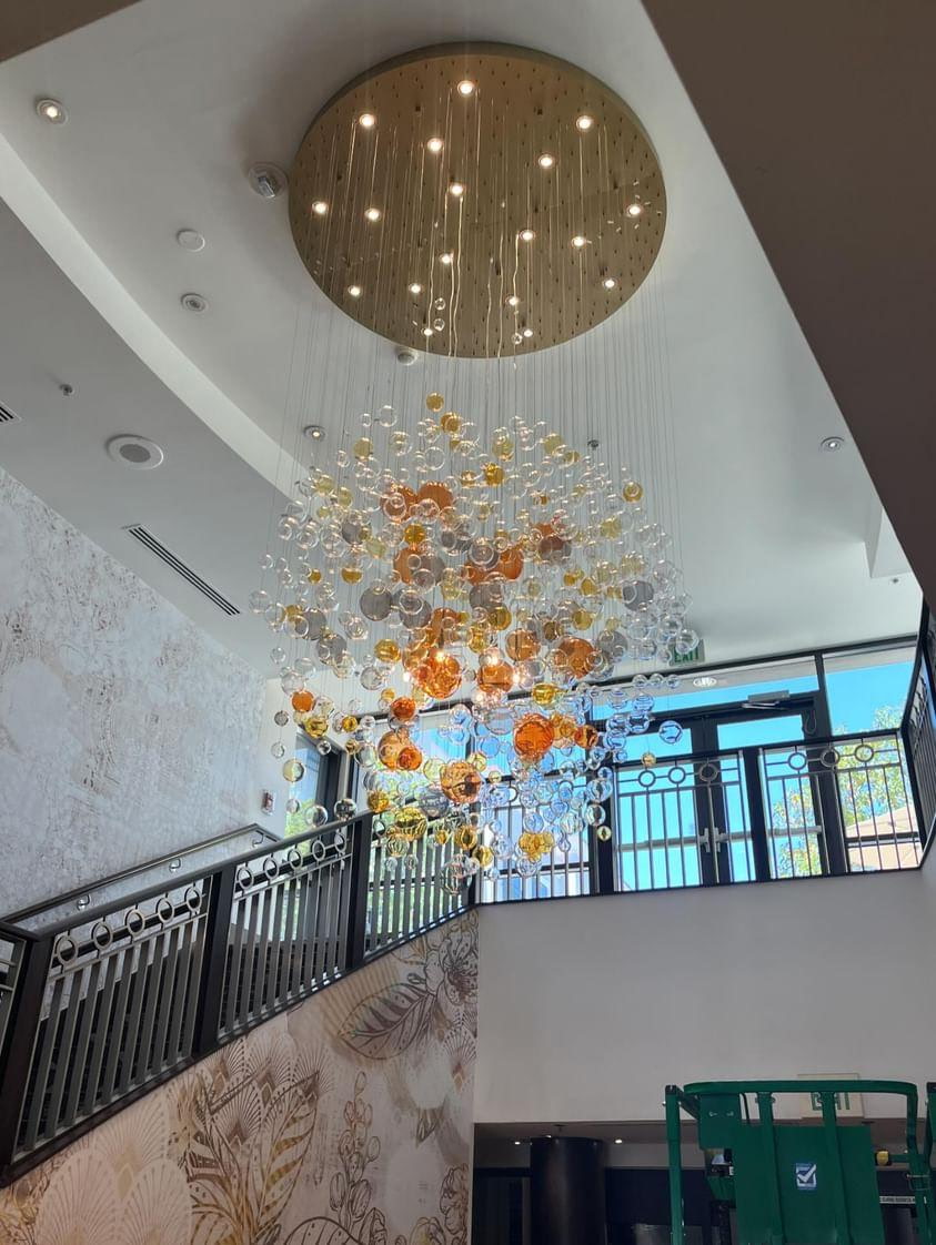 Two-Story Bubble Sculpture — Balcony View