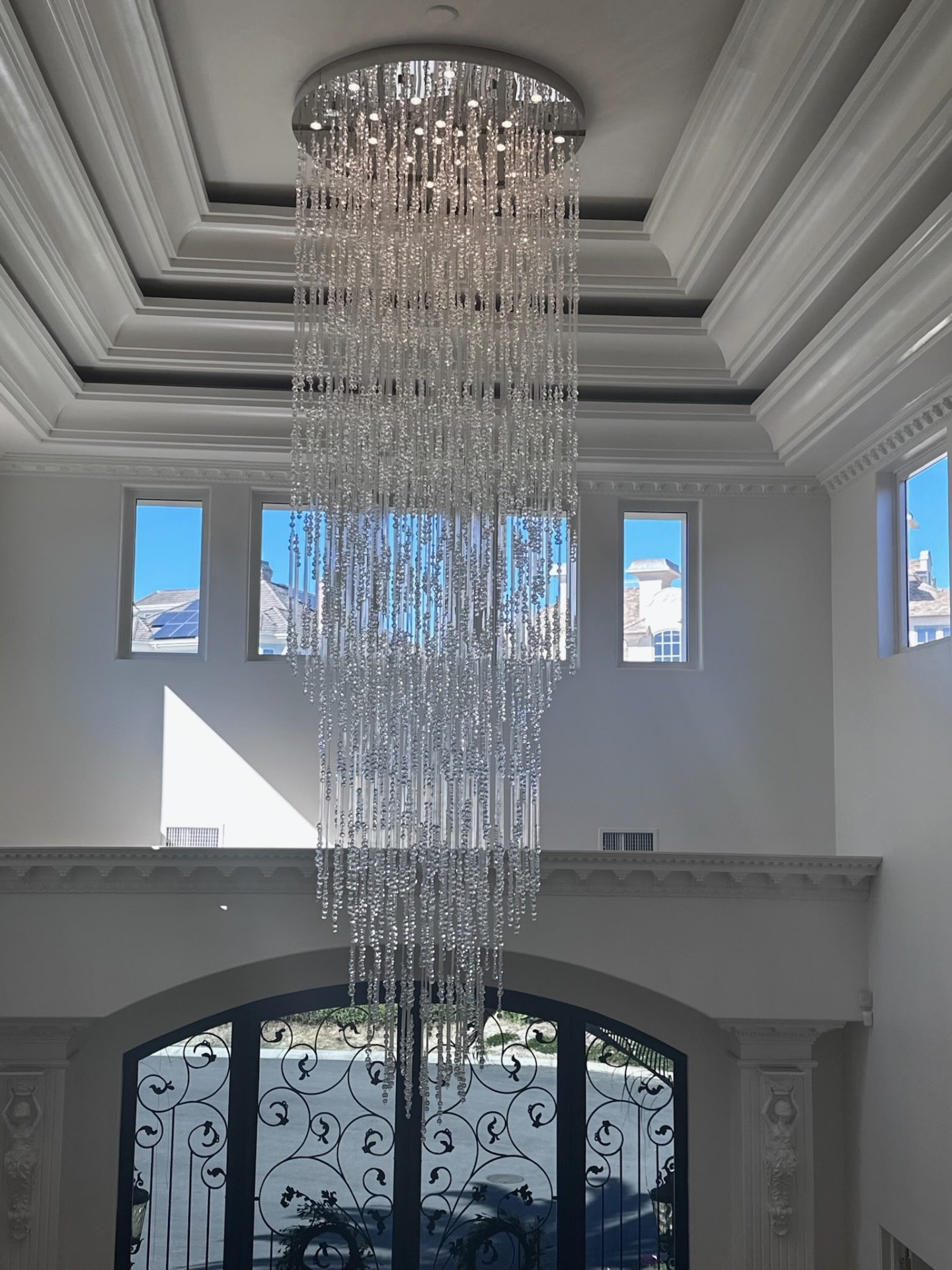 Two-Story Foyer Crystal Chandelier