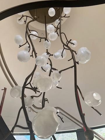 Hand-Blown Glass Orb Detail