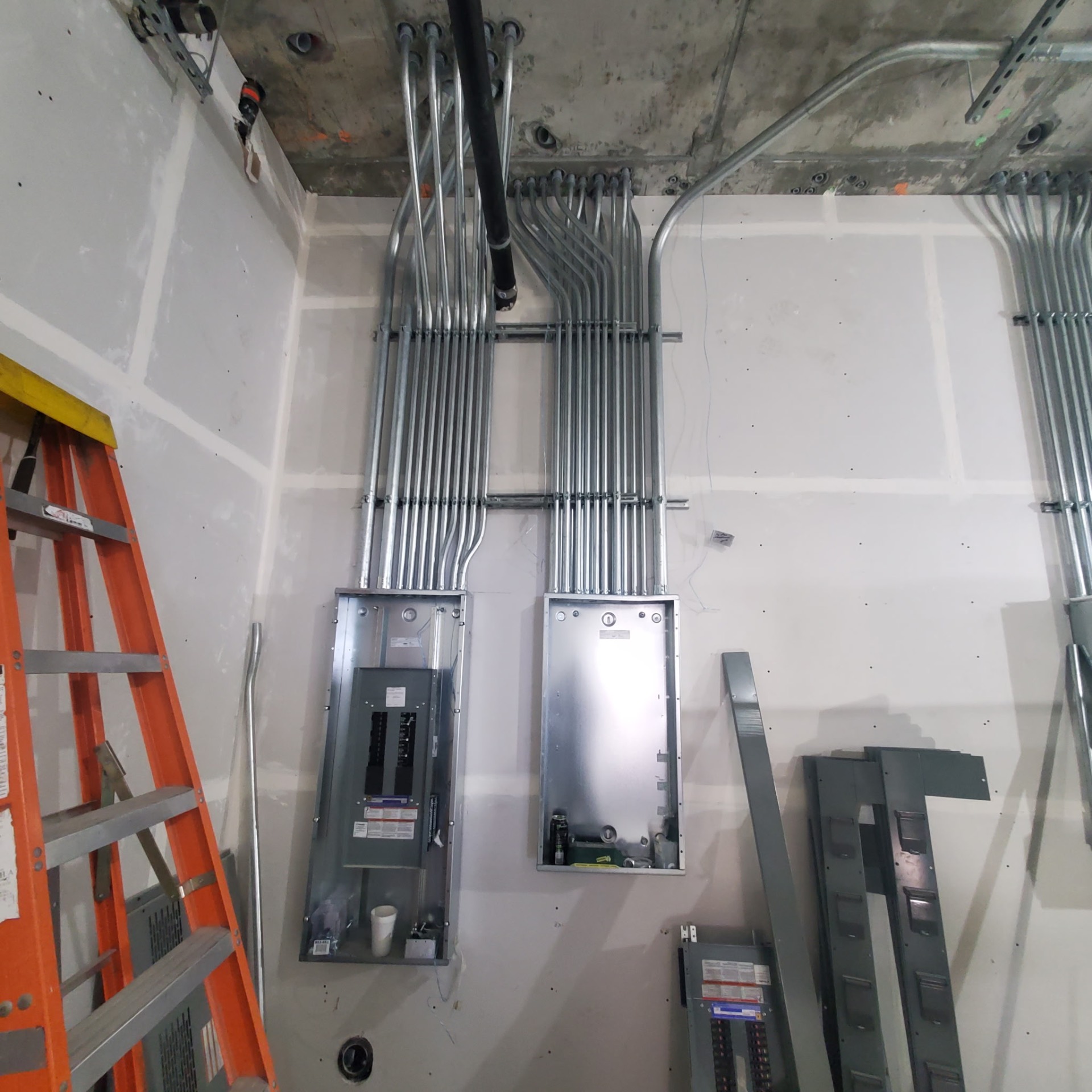 Panel Rough-In with EMT Bank