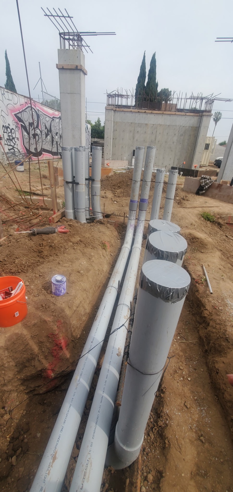 Underground PVC Service Trench